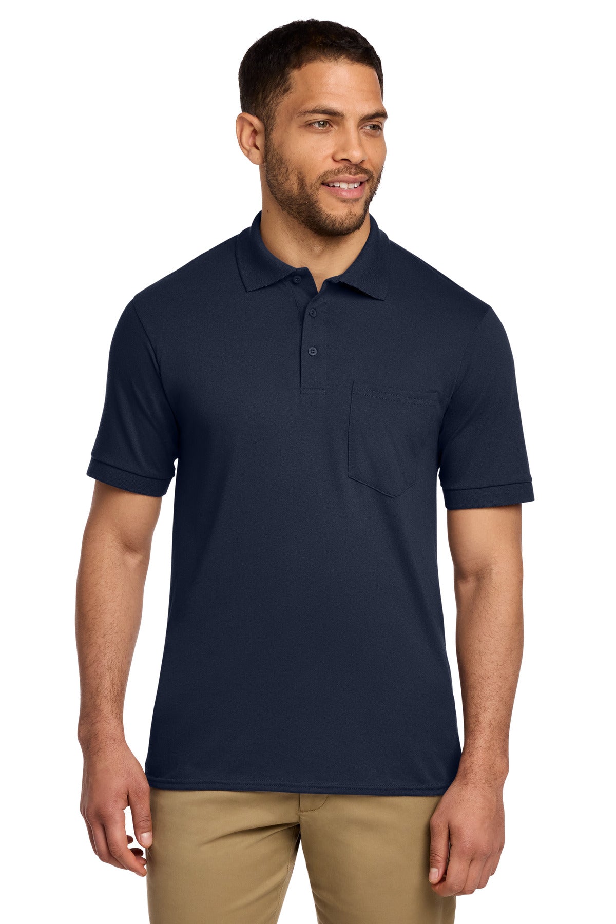 Port & Co ®  Core Blend Jersey Knit Pocket Polo. KP55P | Add Your Logo