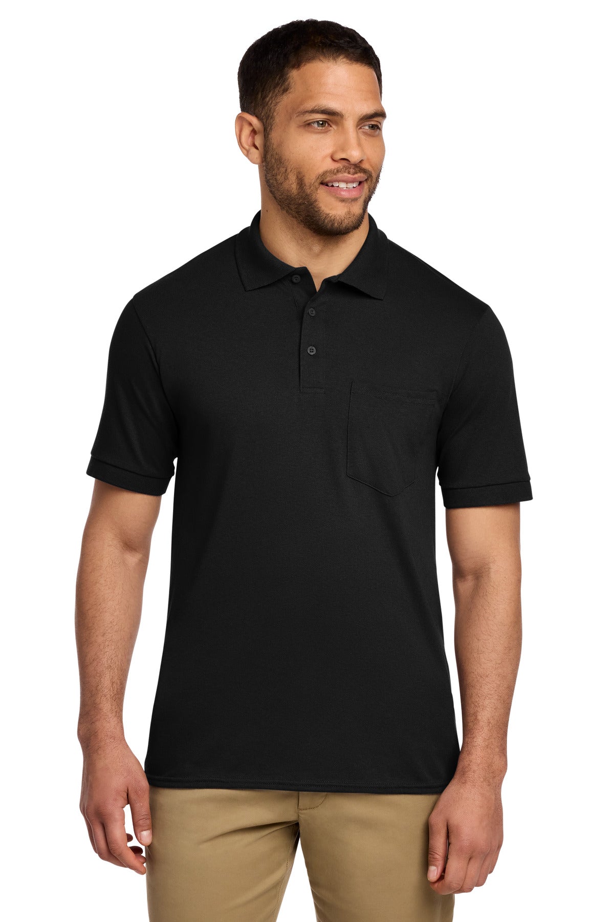 Port & Co ®  Core Blend Jersey Knit Pocket Polo. KP55P | Add Your Logo