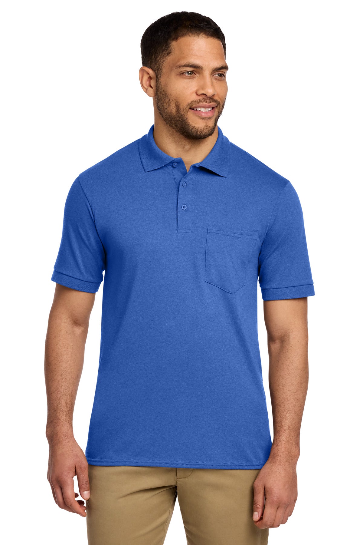 Port & Co ®  Core Blend Jersey Knit Pocket Polo. KP55P | Add Your Logo