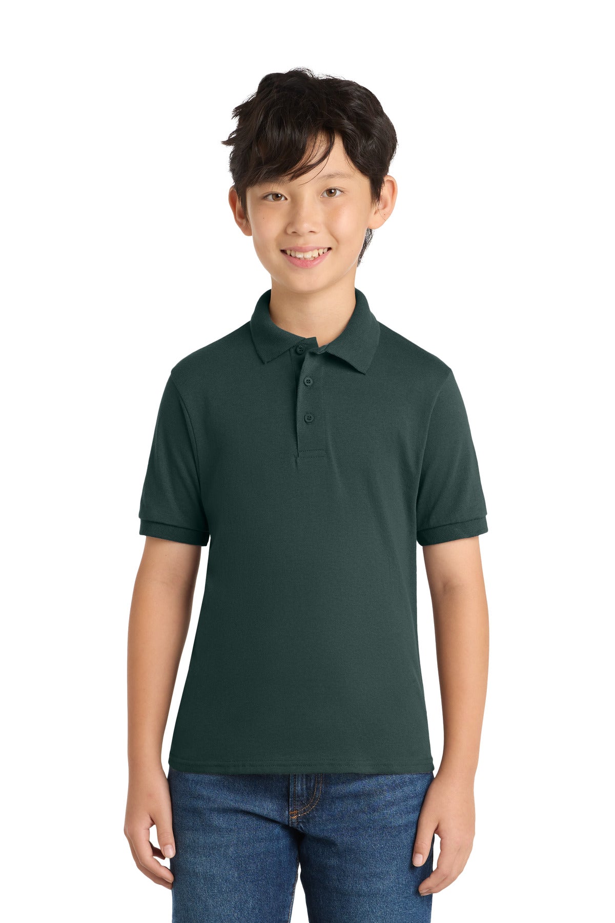 Port & Co ®  Youth Core Blend Jersey Knit Polo. KP55Y | Add Your Logo