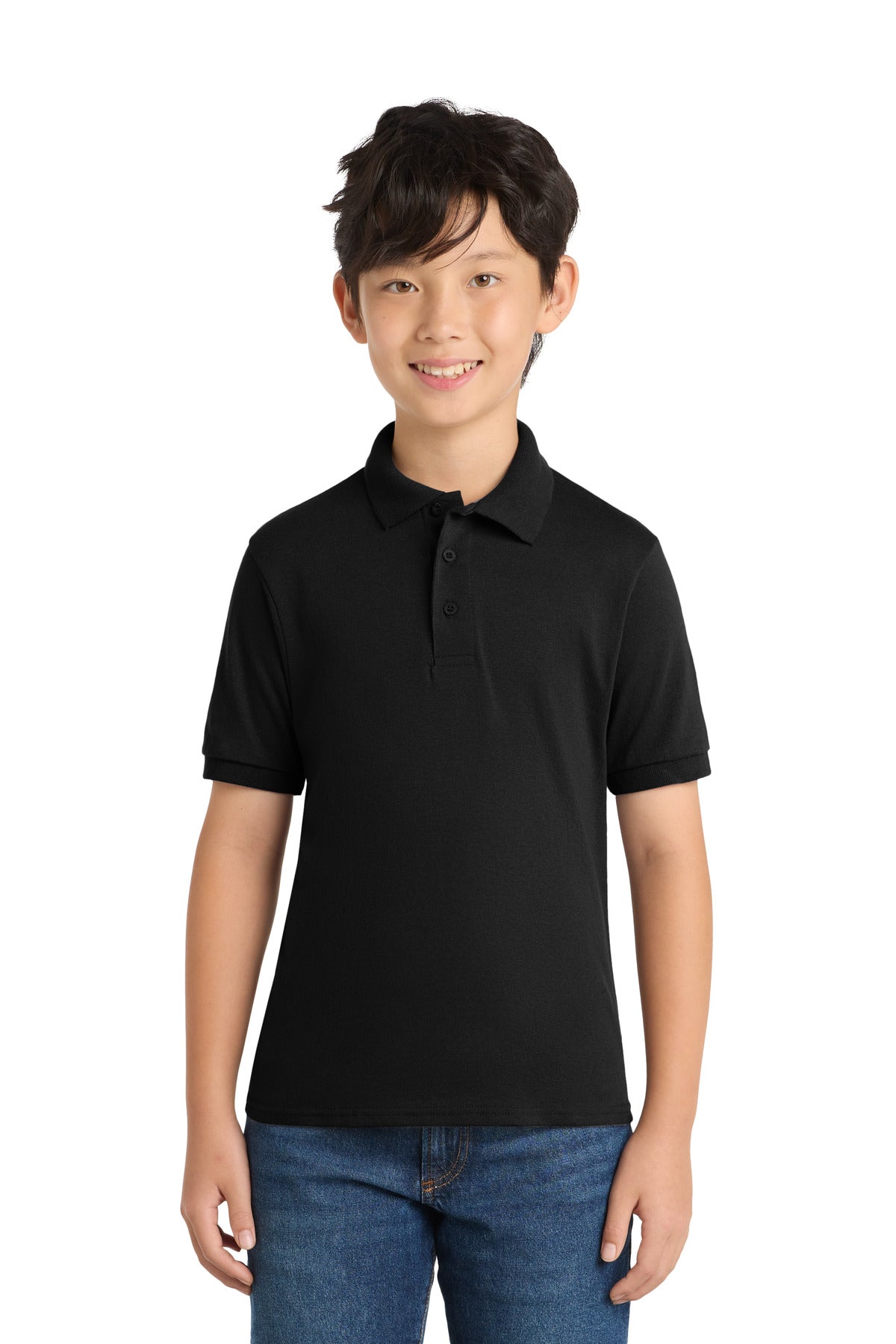 Port & Co ®  Youth Core Blend Jersey Knit Polo. KP55Y | Add Your Logo