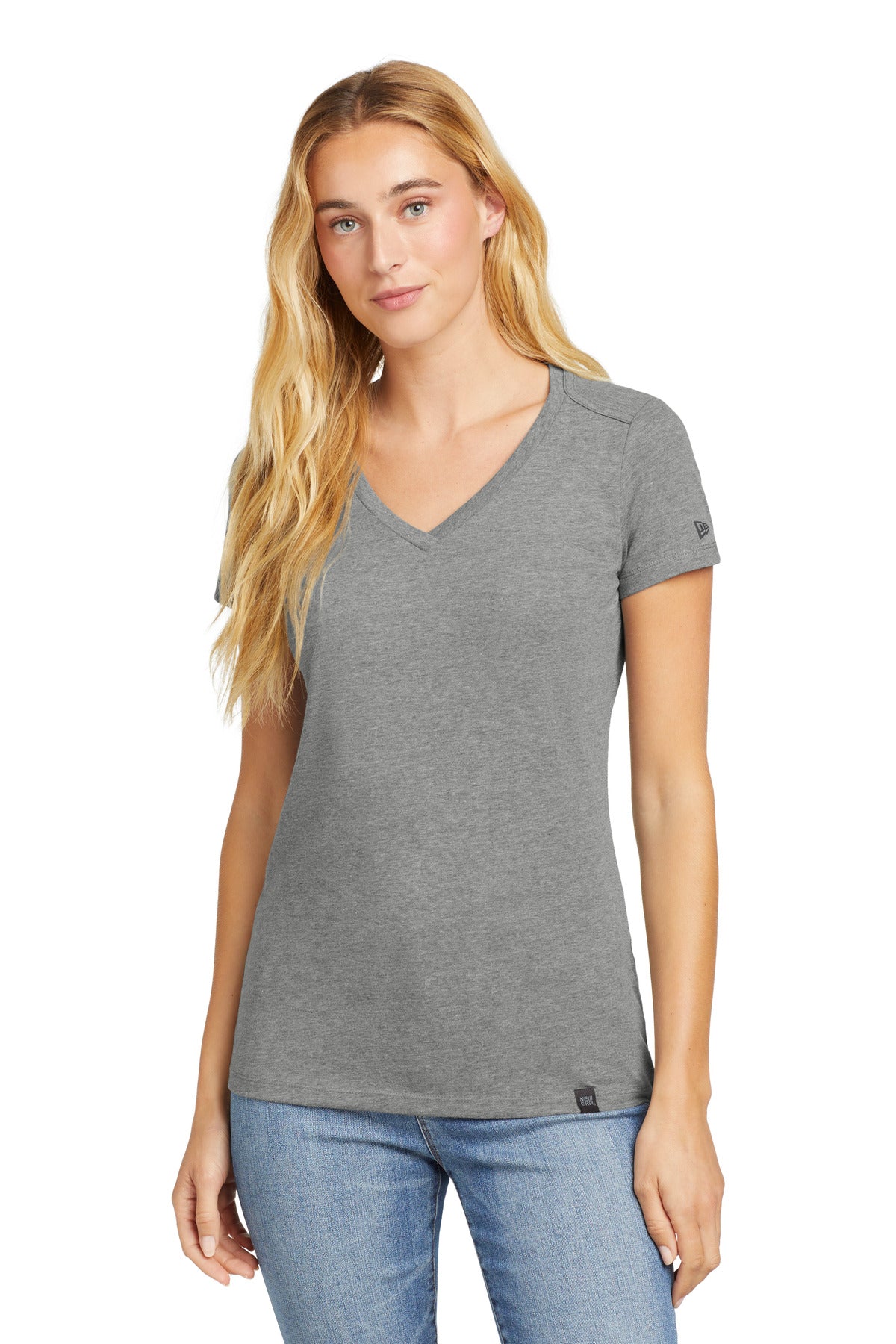 New Era    Women's Heritage Blend V-Neck Tee. LNEA101
