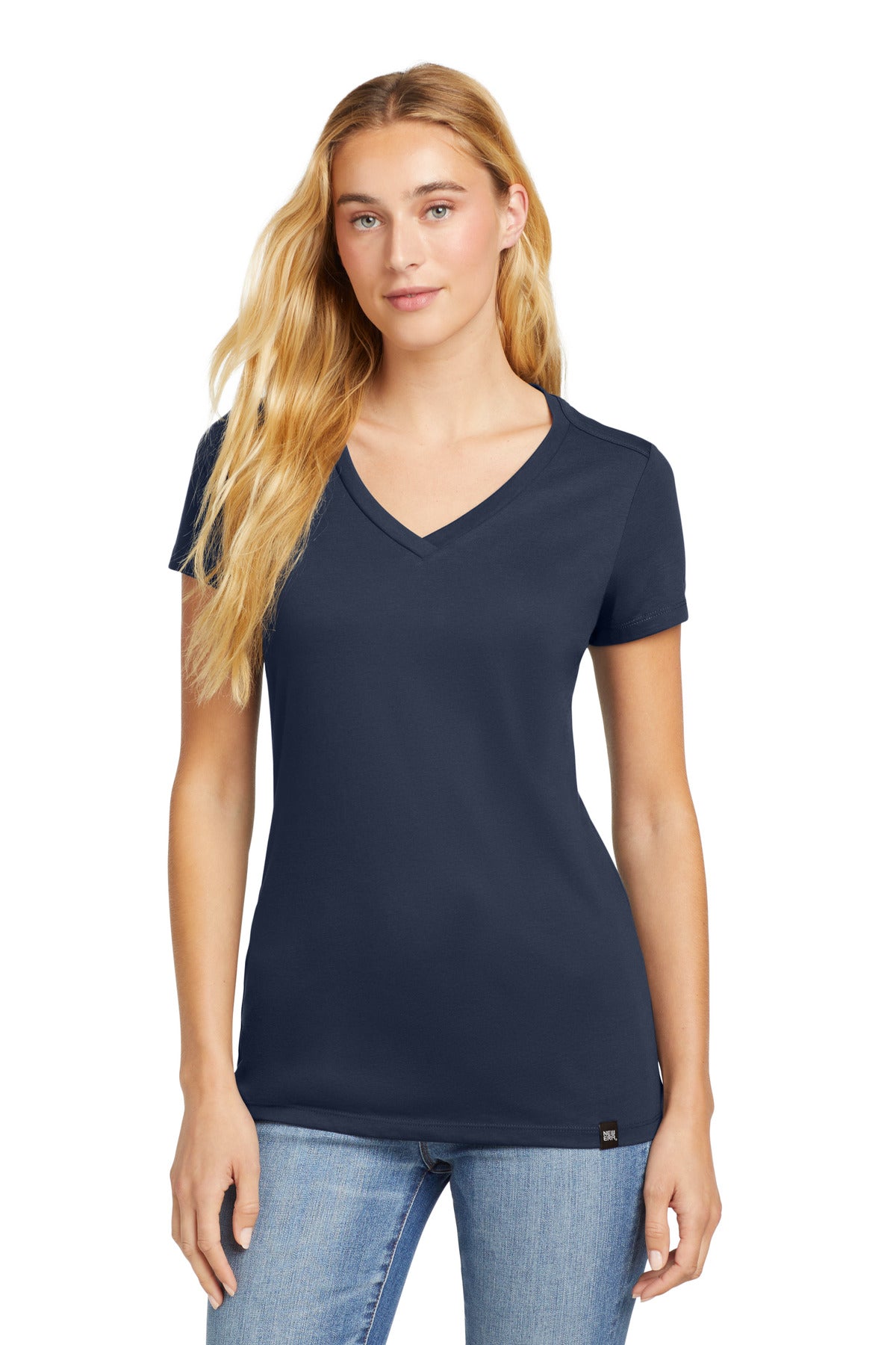 New Era    Women's Heritage Blend V-Neck Tee. LNEA101