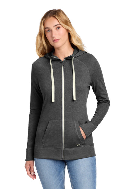 New Era ®  Women's Sueded Cotton Blend Full-Zip Hoodie. LNEA122 | Add Your Logo