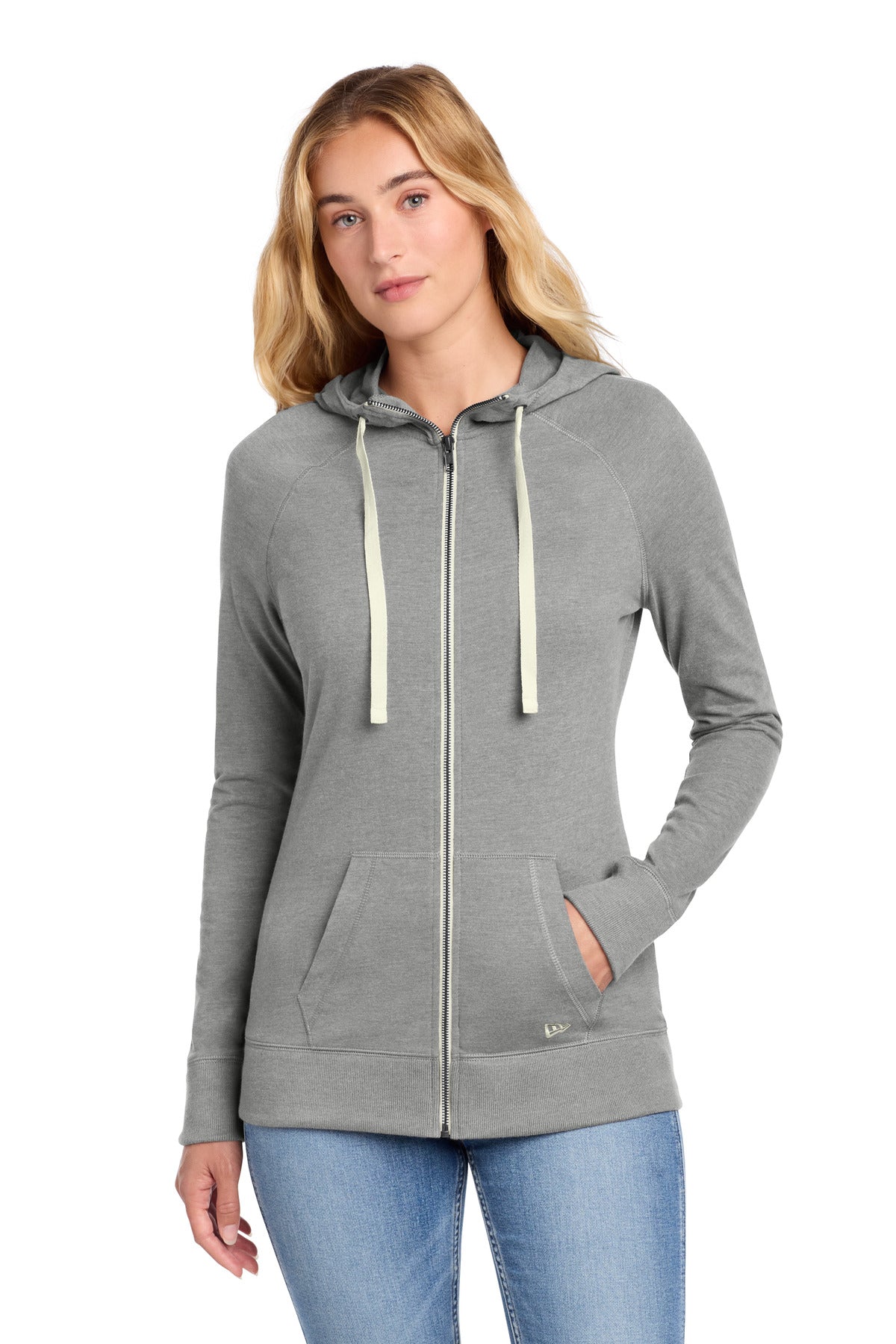 New Era ®  Women's Sueded Cotton Blend Full-Zip Hoodie. LNEA122 | Add Your Logo