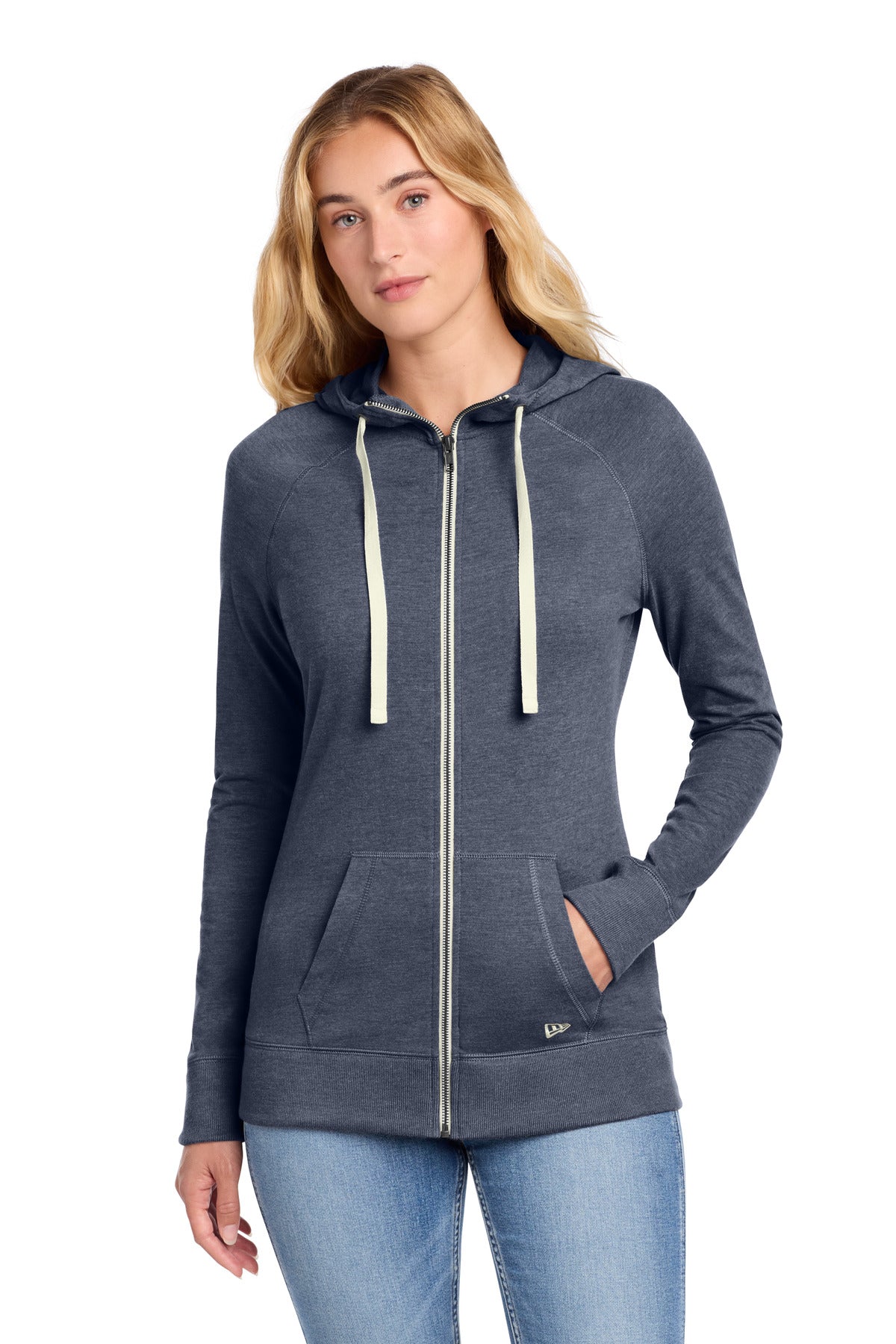 New Era ®  Women's Sueded Cotton Blend Full-Zip Hoodie. LNEA122 | Add Your Logo