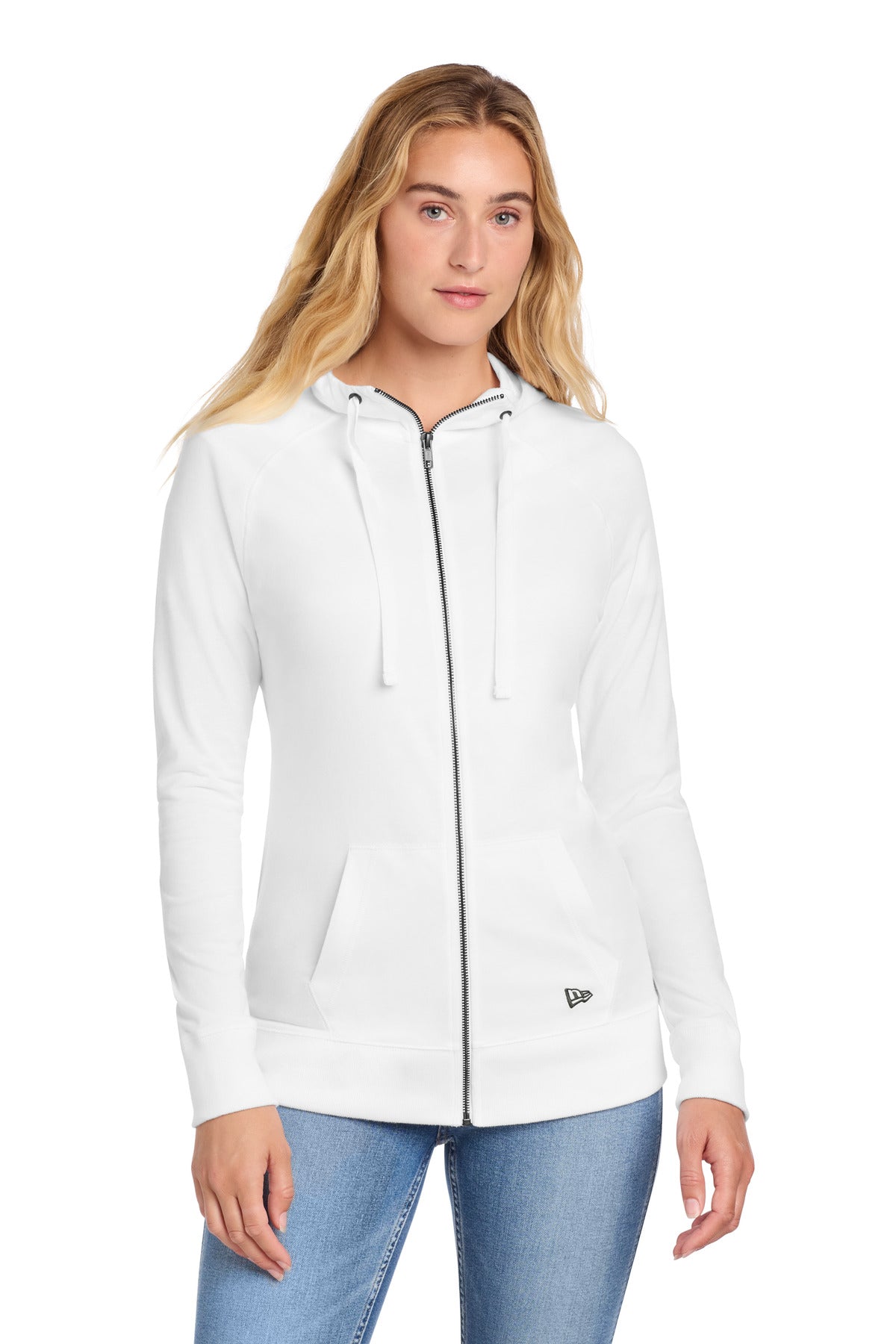 New Era ®  Women's Sueded Cotton Blend Full-Zip Hoodie. LNEA122 | Add Your Logo