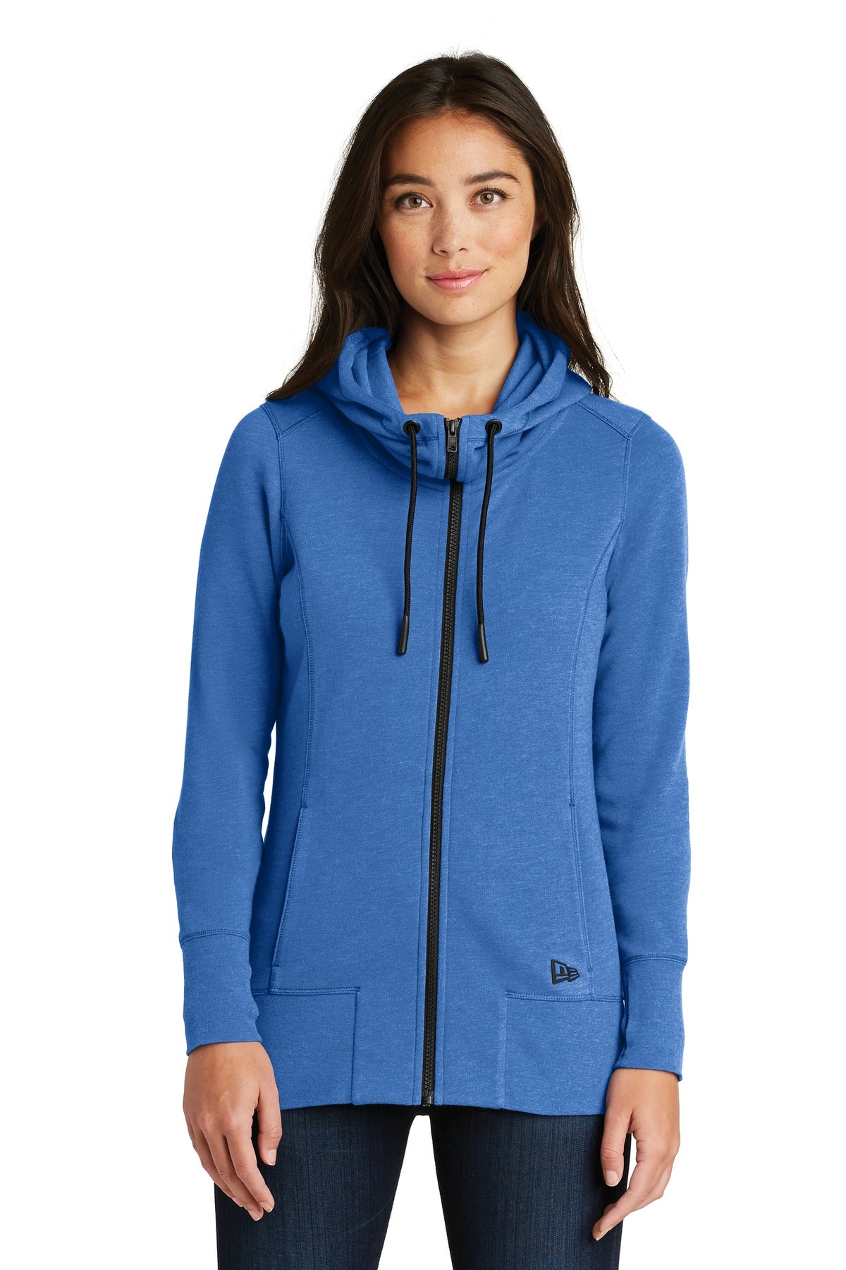 New Era  ®  Women's Tri-Blend Fleece Full-Zip Hoodie. LNEA511 | Add Your Logo