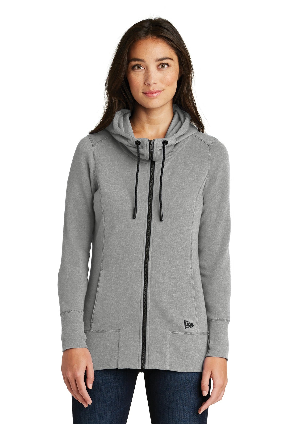 New Era  ®  Women's Tri-Blend Fleece Full-Zip Hoodie. LNEA511 | Add Your Logo