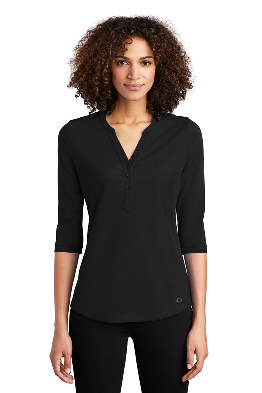 OGIO ®  Women's Jewel Henley LOG104 | Add Your Logo