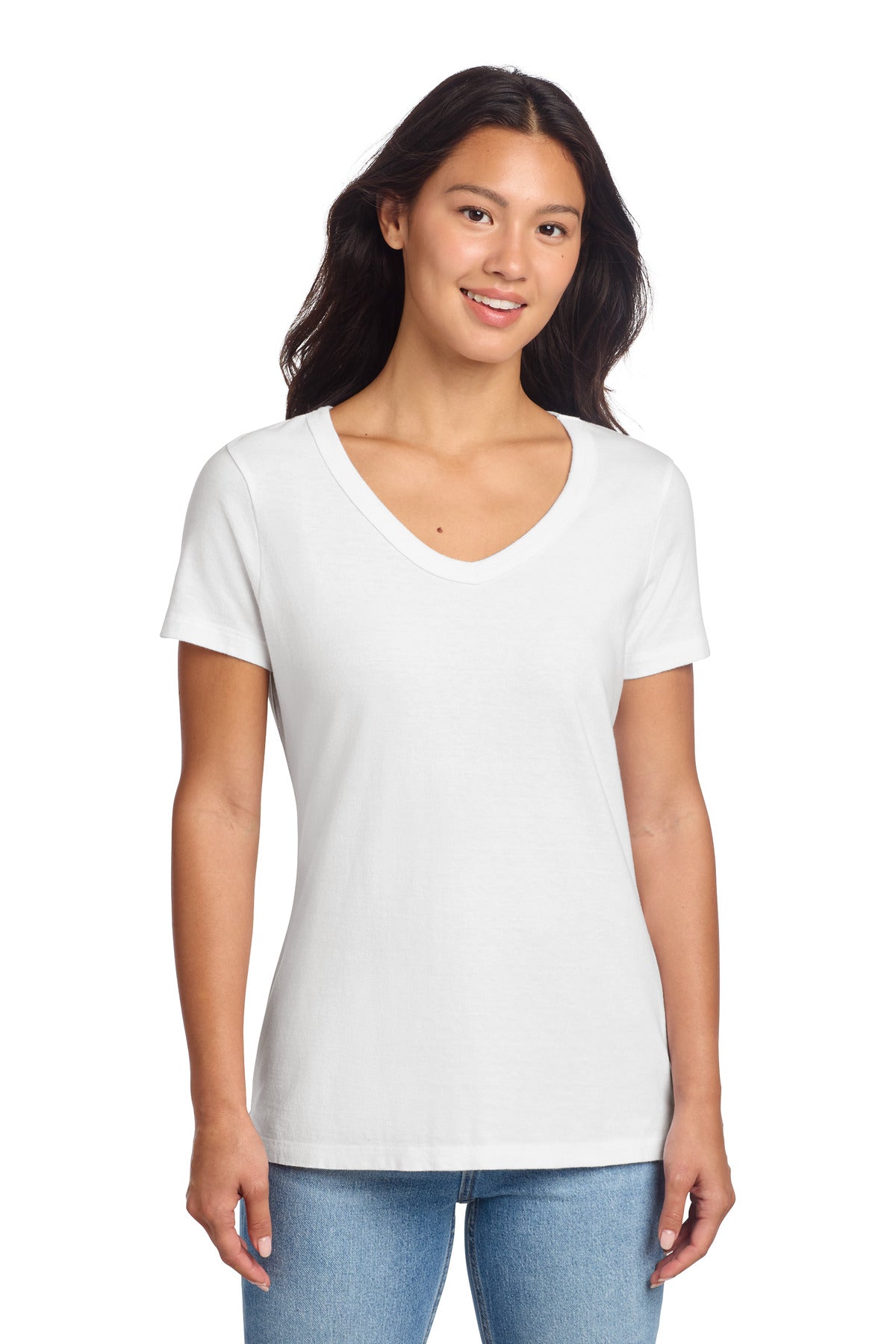 Port & Co ®  Women's Beach Wash ®  Garment-Dyed V-Neck Tee LPC099V | Add Your Logo