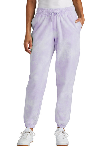 Port & Co ®  Women's Beach Wash ®  Cloud Tie-Dye Sweatpant LPC140P | Add Your Logo