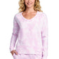 Port & Co ®  Women's Beach Wash ®  Cloud Tie-Dye V-Neck Sweatshirt LPC140V | Add Your Logo