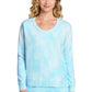 Port & Co ®  Women's Beach Wash ®  Cloud Tie-Dye V-Neck Sweatshirt LPC140V | Add Your Logo