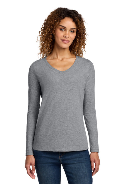 Port & Co ®  Women's Long Sleeve Fan Favorite V-Neck Tee. LPC450VLS | Add Your Logo