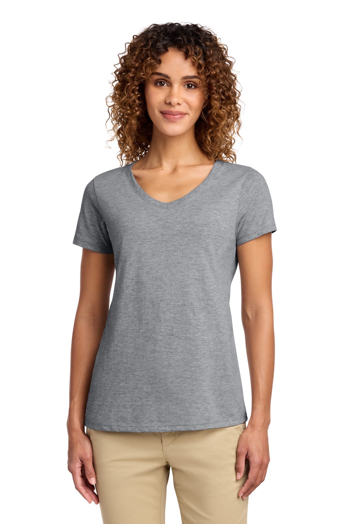 Port & Co ®  Women's Fan Favorite V-Neck Tee. LPC450V | Add Your Logo