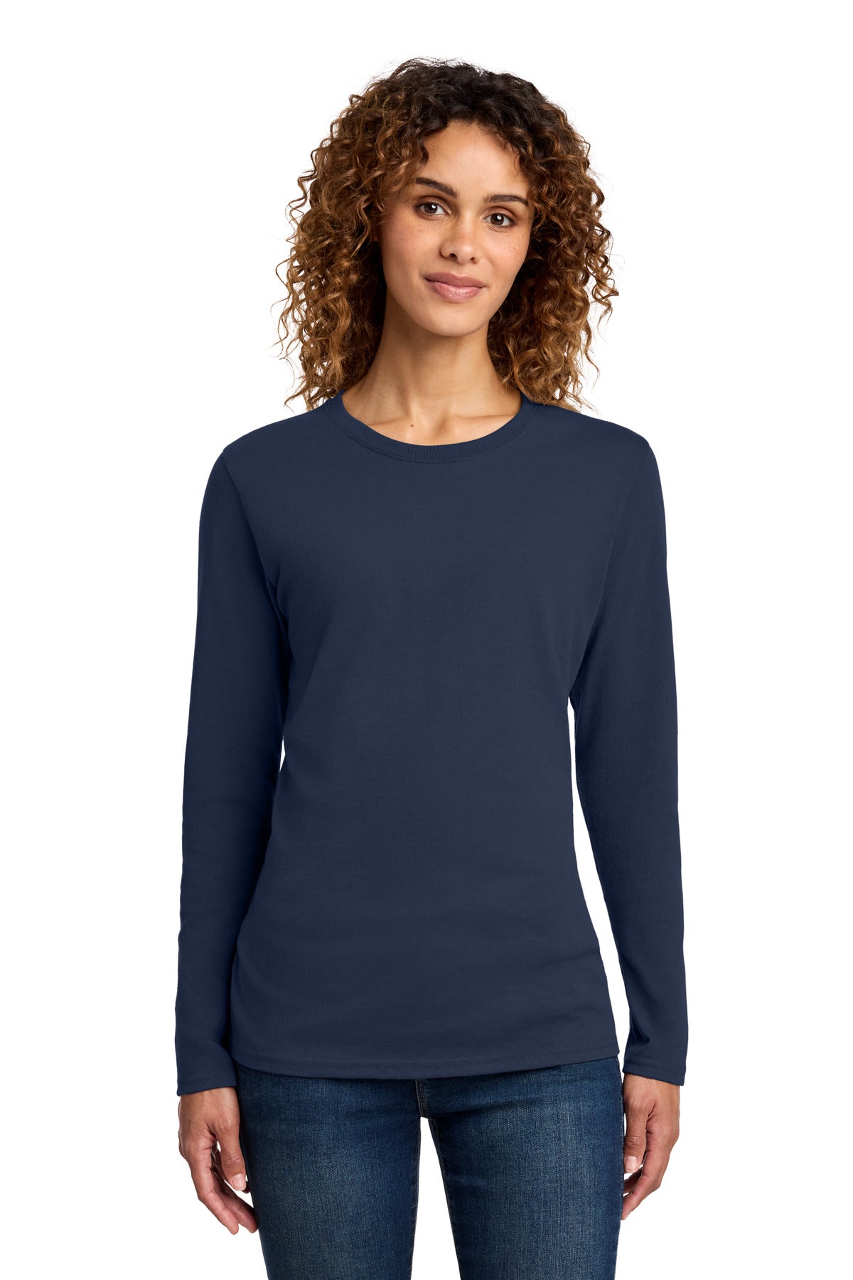Port & Co   Women's Long Sleeve Core Cotton Tee. LPC54LS
