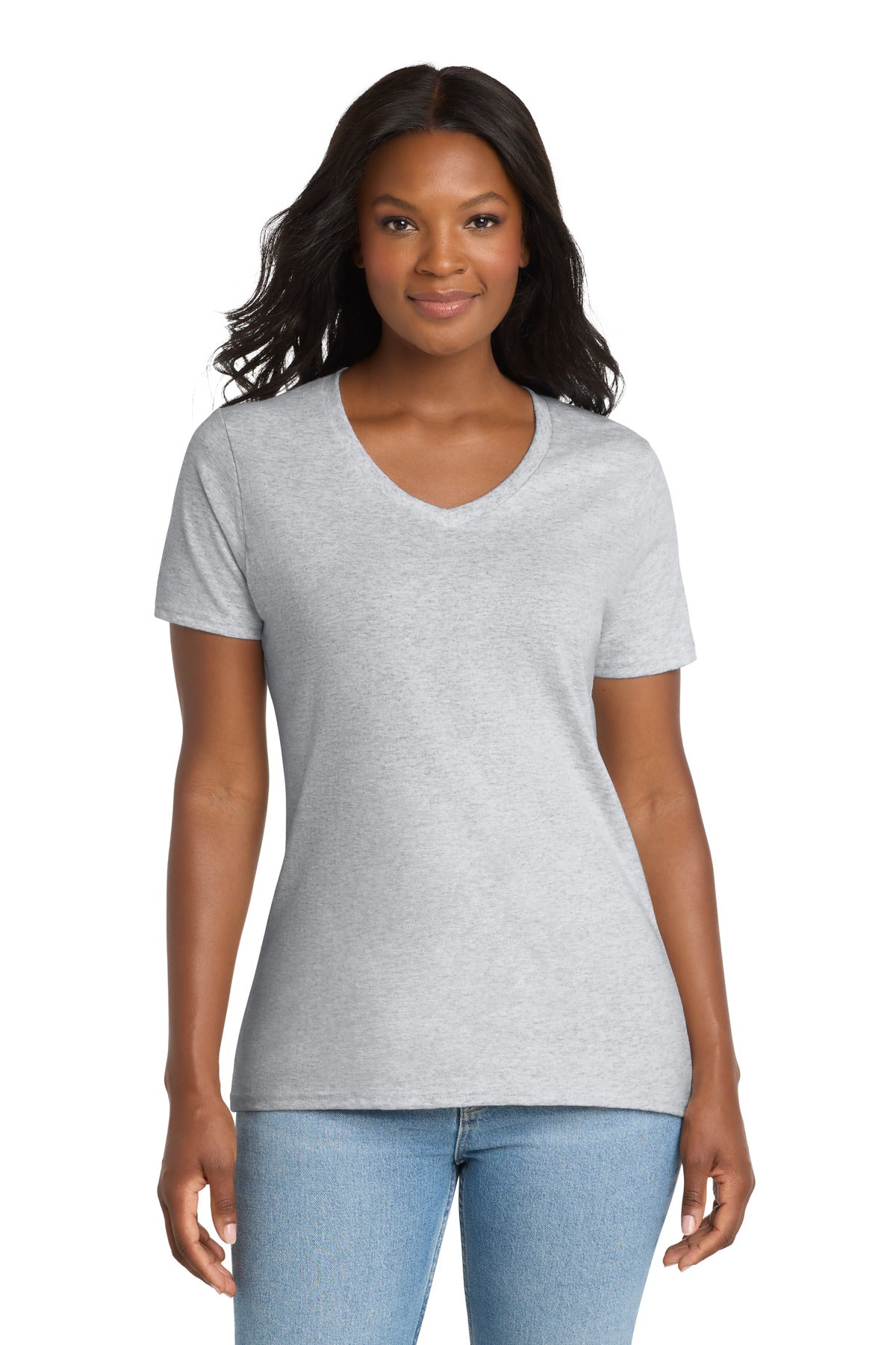 Port & Co   Women's Core Cotton V-Neck Tee LPC54V