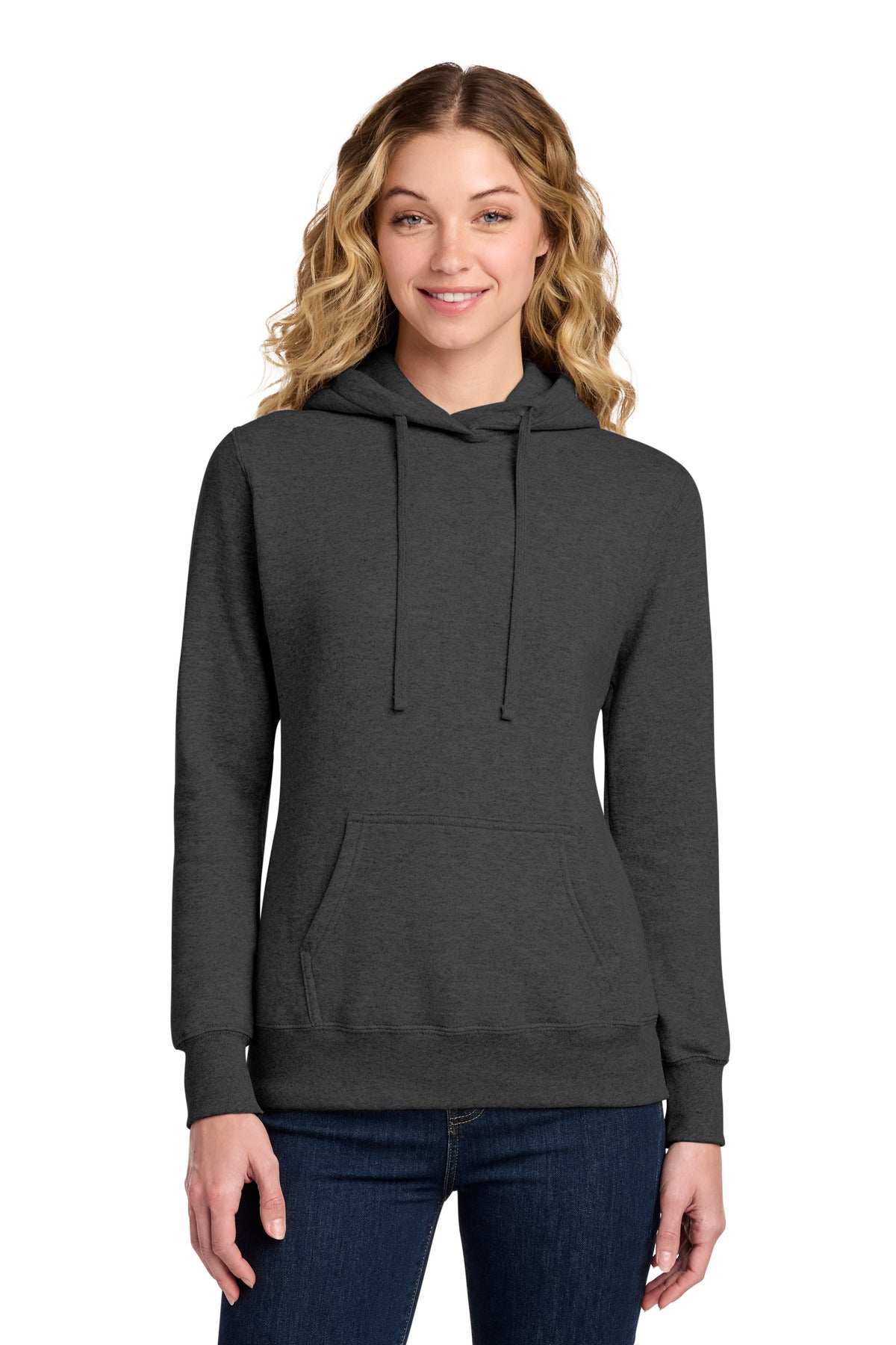 Port & Co   Women's Core Fleece Pullover Hooded Sweatshirt LPC78H