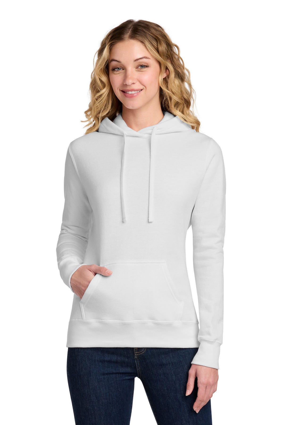 Port & Co   Women's Core Fleece Pullover Hooded Sweatshirt LPC78H