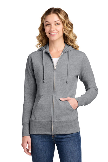 Port & Co ®  Women's Core Fleece Full-Zip Hooded Sweatshirt. LPC78ZH | Add Your Logo