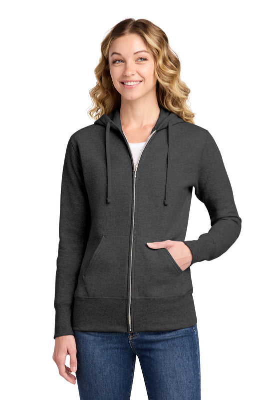 Port & Co ®  Women's Core Fleece Full-Zip Hooded Sweatshirt. LPC78ZH | Add Your Logo