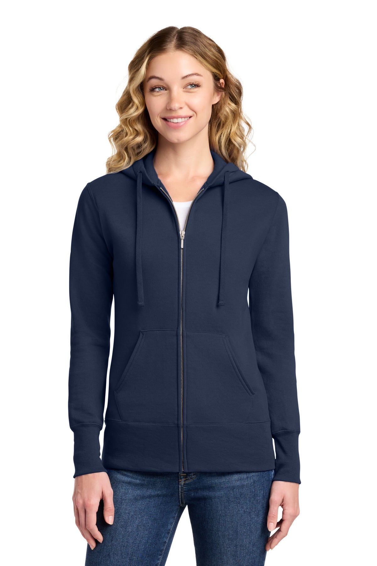 Port & Co ®  Women's Core Fleece Full-Zip Hooded Sweatshirt. LPC78ZH | Add Your Logo