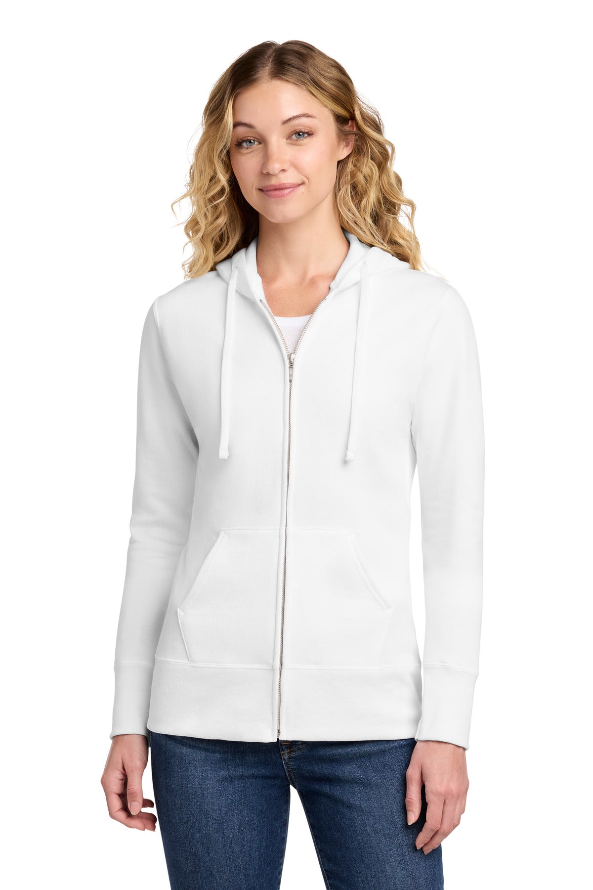 Port & Co ®  Women's Core Fleece Full-Zip Hooded Sweatshirt. LPC78ZH | Add Your Logo