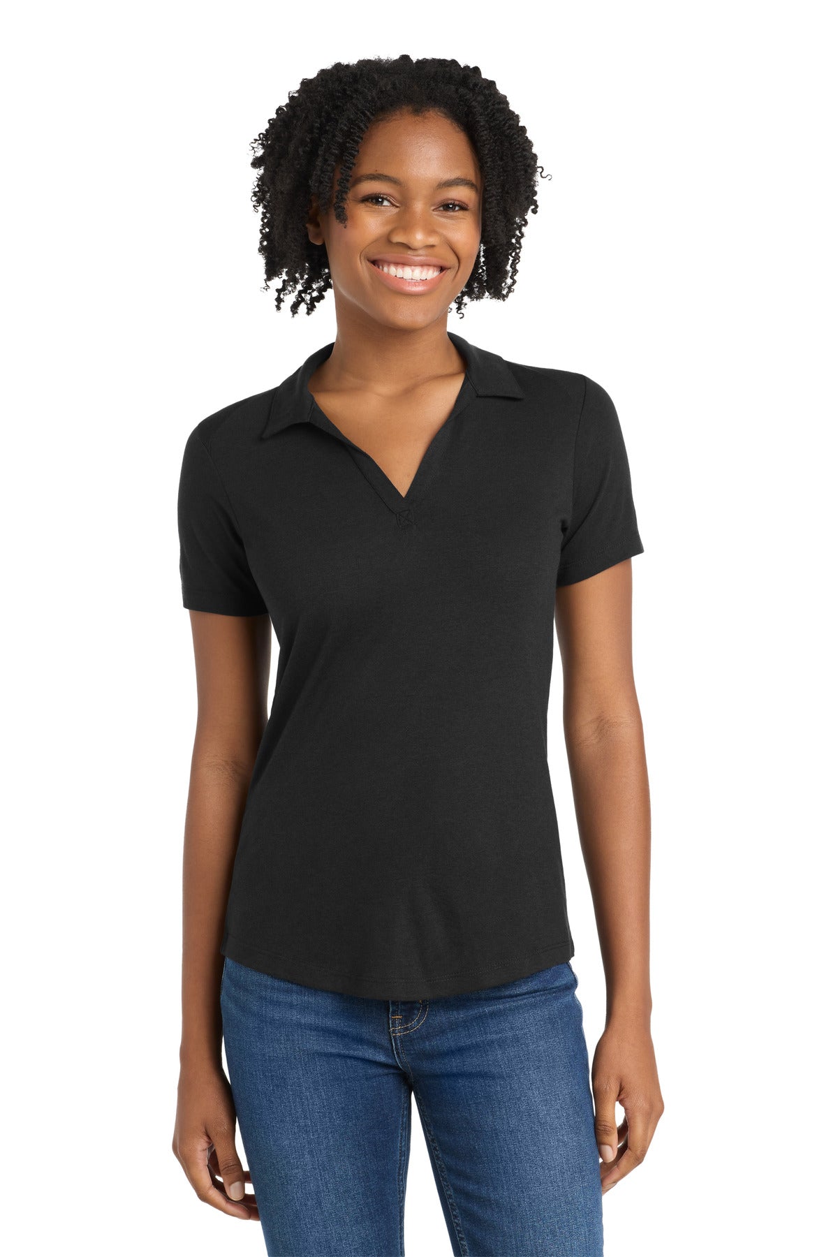 Sport-Tek    Women's PosiCharge    Tri-Blend Wicking Polo. LST405
