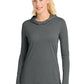 Sport-Tek   Women's PosiCharge    Tri-Blend Wicking Long Sleeve Hoodie LST406