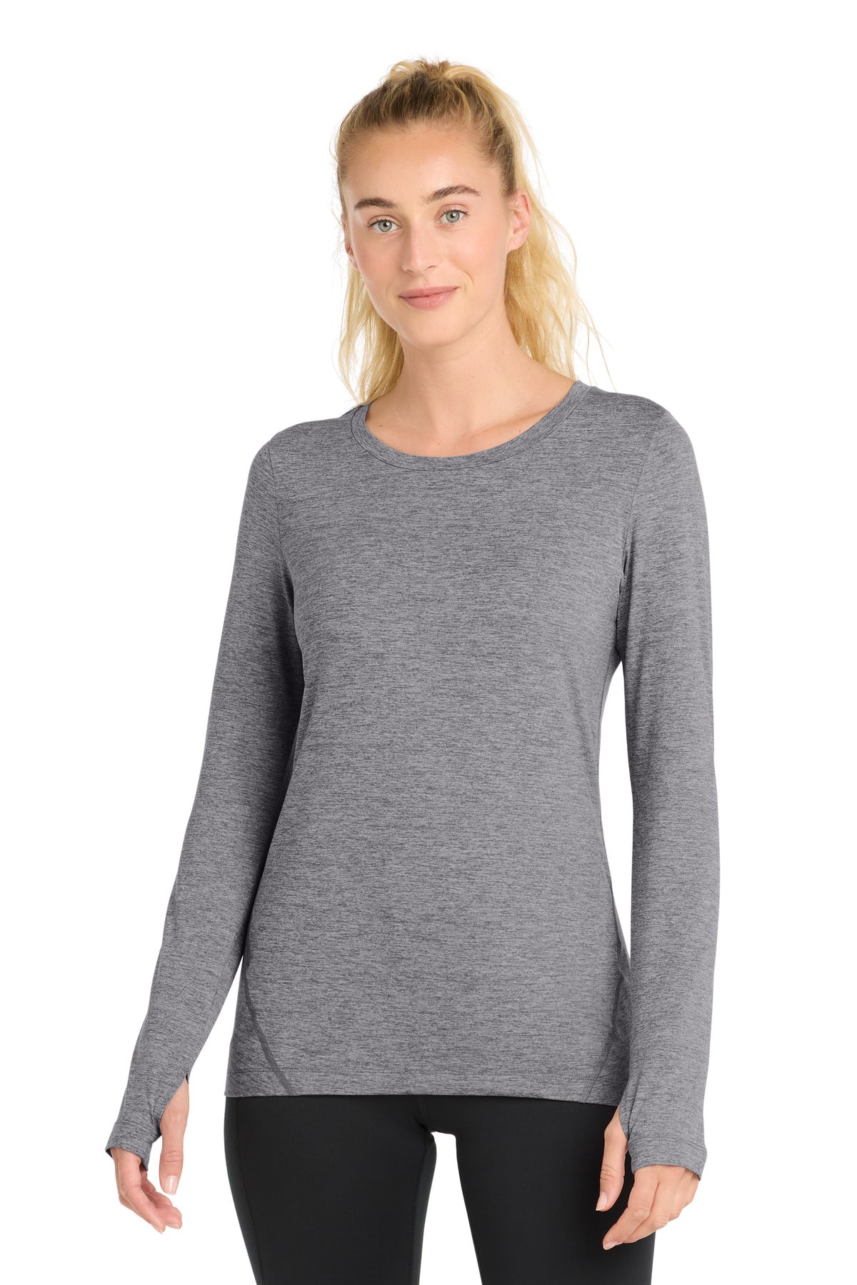 Sport-Tek    Women's Exchange 15 Long Sleeve Crew LST710