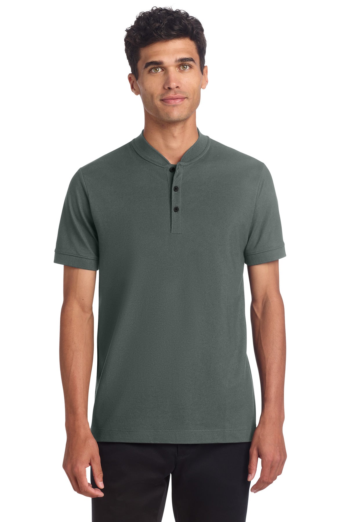 Mercer+Mettle   Stretch Pique Henley MM1008