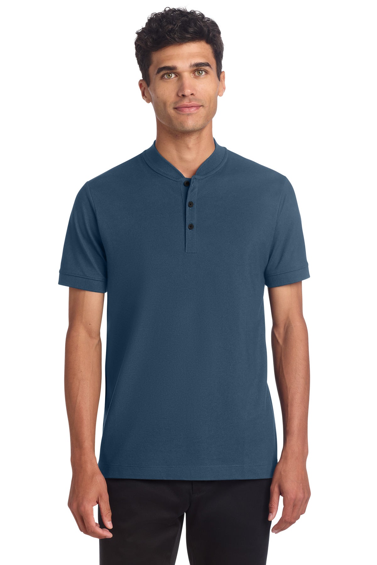 Mercer+Mettle   Stretch Pique Henley MM1008