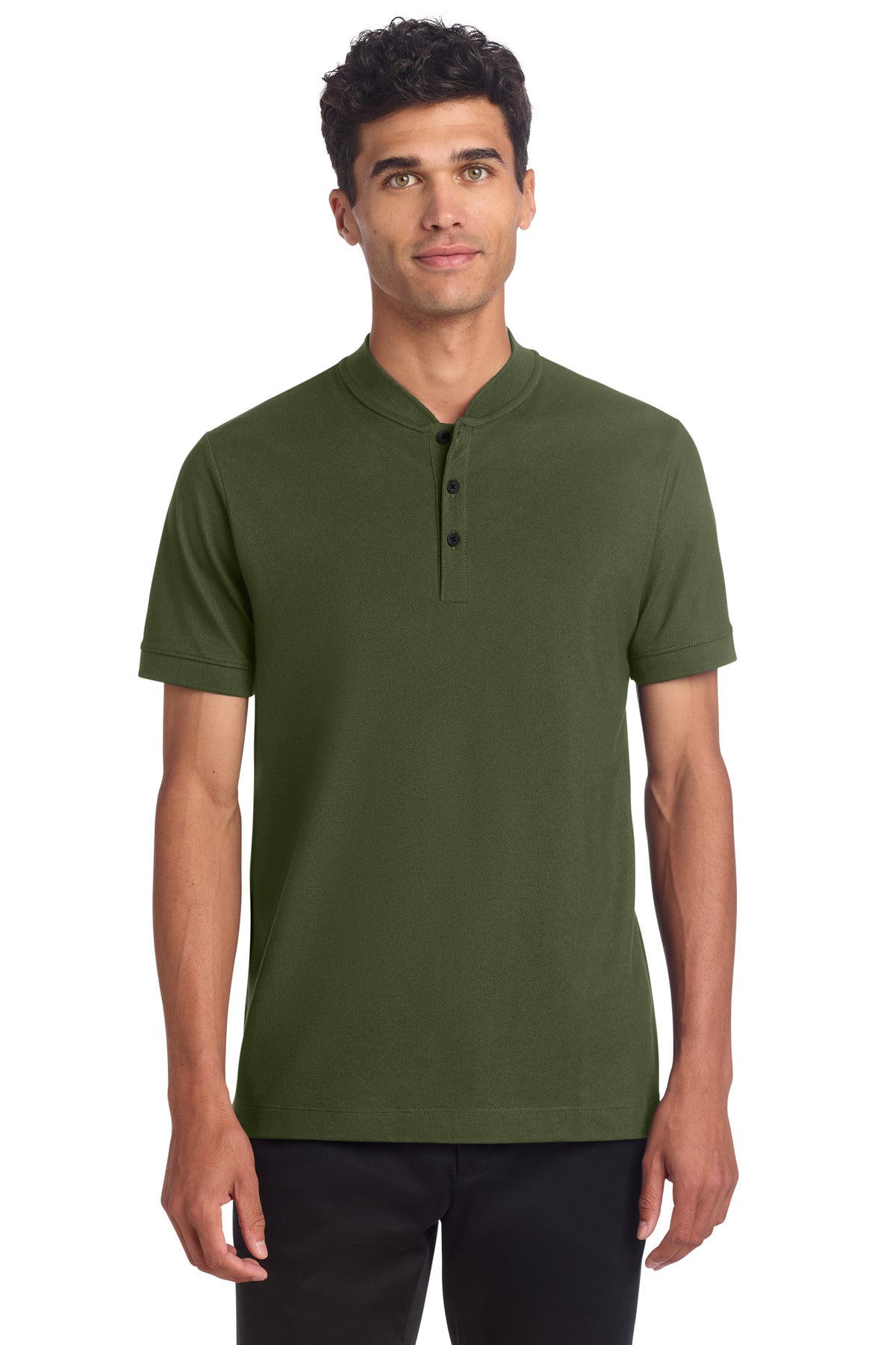 Mercer+Mettle   Stretch Pique Henley MM1008