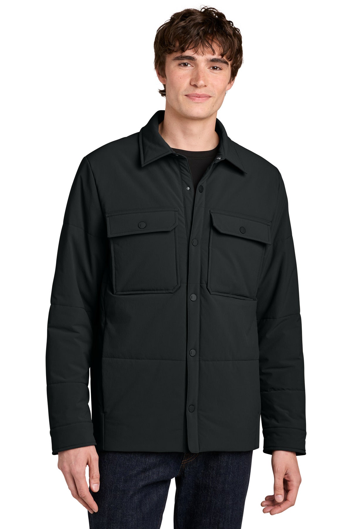 MiiR ®  Sashiko Stretch Puffy Shacket MRA444 | Add Your Logo