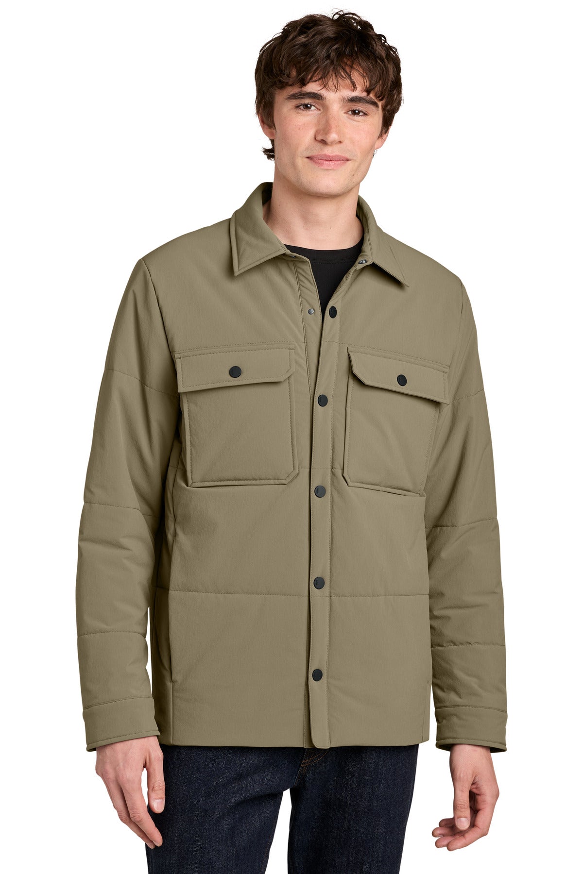 MiiR ®  Sashiko Stretch Puffy Shacket MRA444 | Add Your Logo
