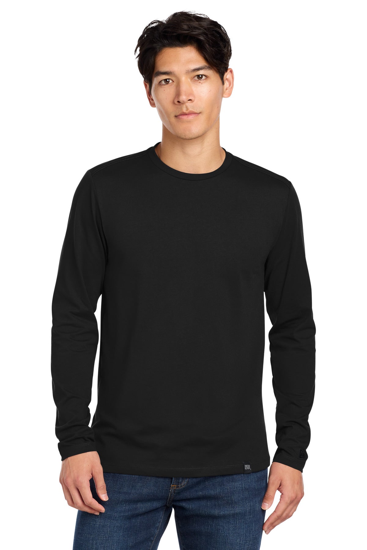 New Era  ®  Heritage Blend Long Sleeve Crew Tee. NEA102 | Add Your Logo
