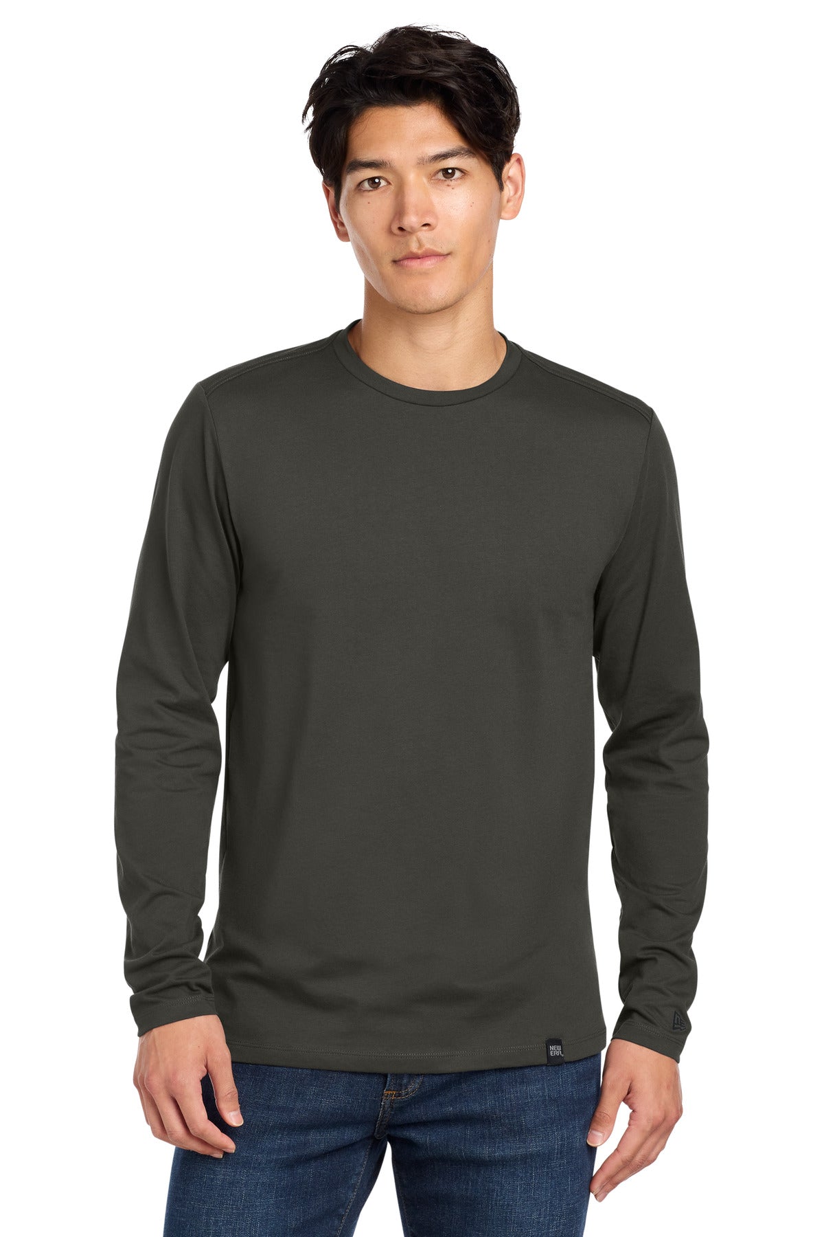 New Era  ®  Heritage Blend Long Sleeve Crew Tee. NEA102 | Add Your Logo