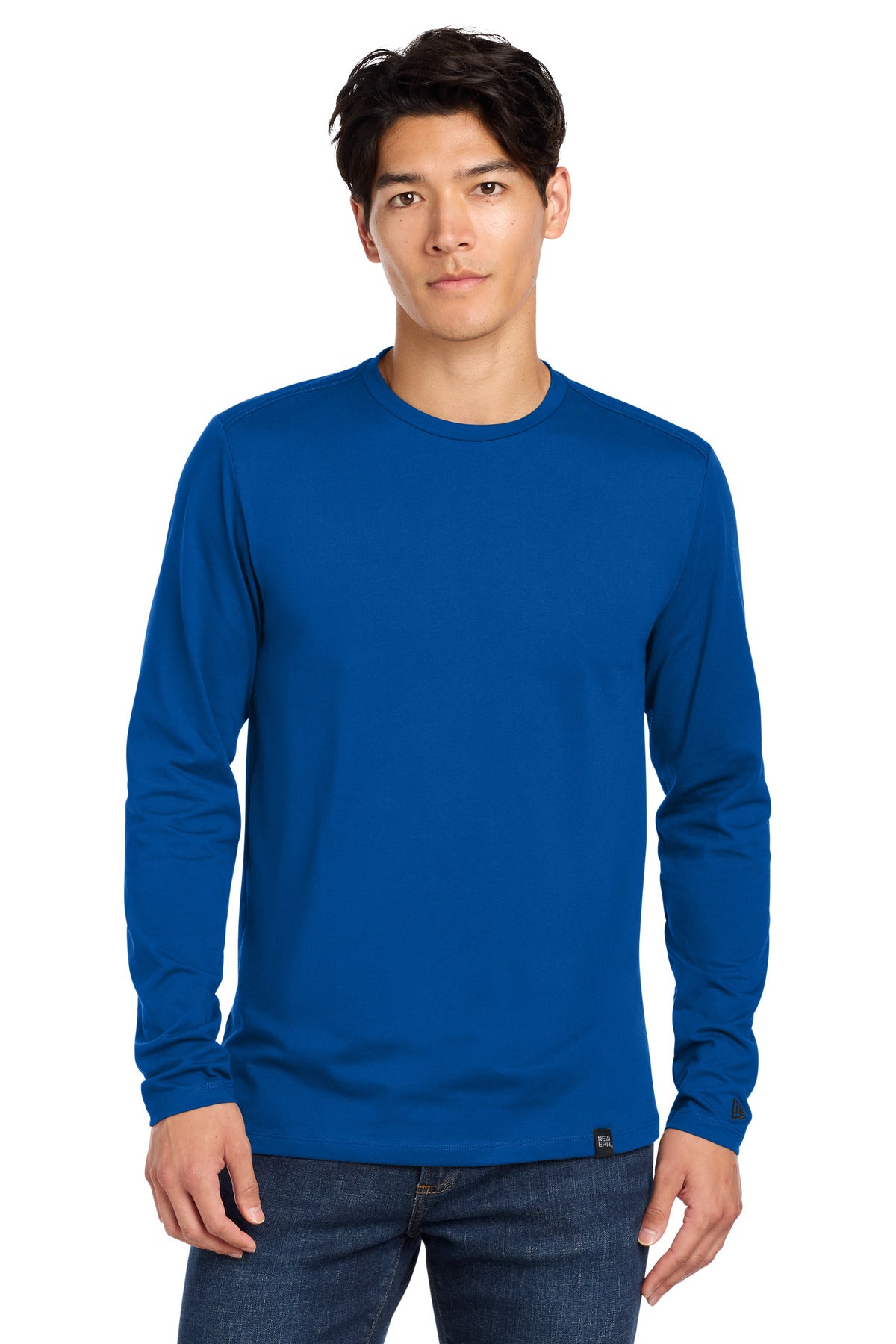 New Era  ®  Heritage Blend Long Sleeve Crew Tee. NEA102 | Add Your Logo