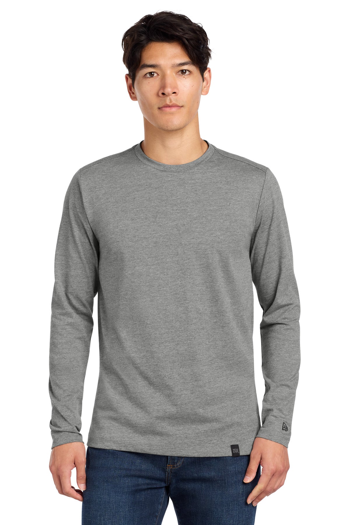 New Era  ®  Heritage Blend Long Sleeve Crew Tee. NEA102 | Add Your Logo
