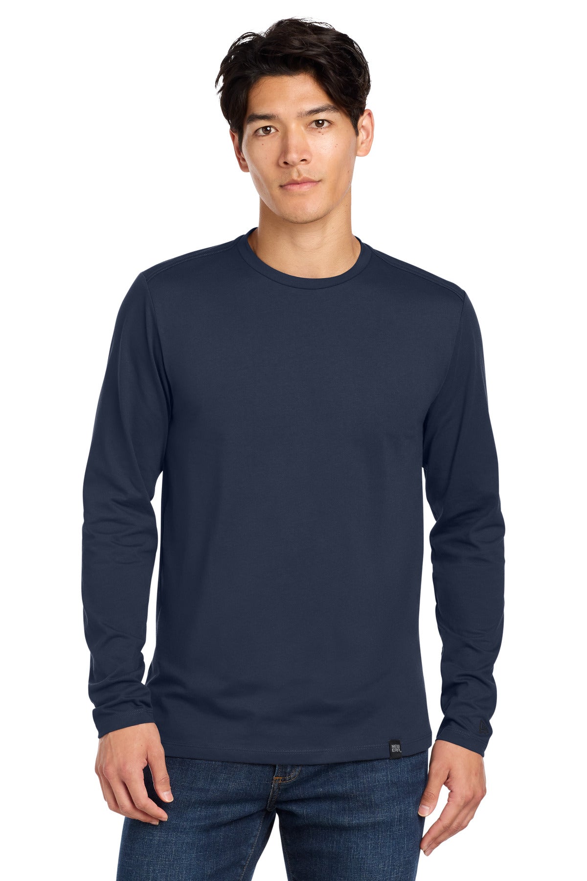 New Era  ®  Heritage Blend Long Sleeve Crew Tee. NEA102 | Add Your Logo