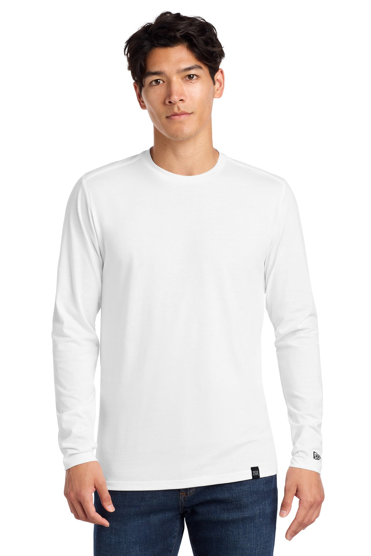 New Era  ®  Heritage Blend Long Sleeve Crew Tee. NEA102 | Add Your Logo