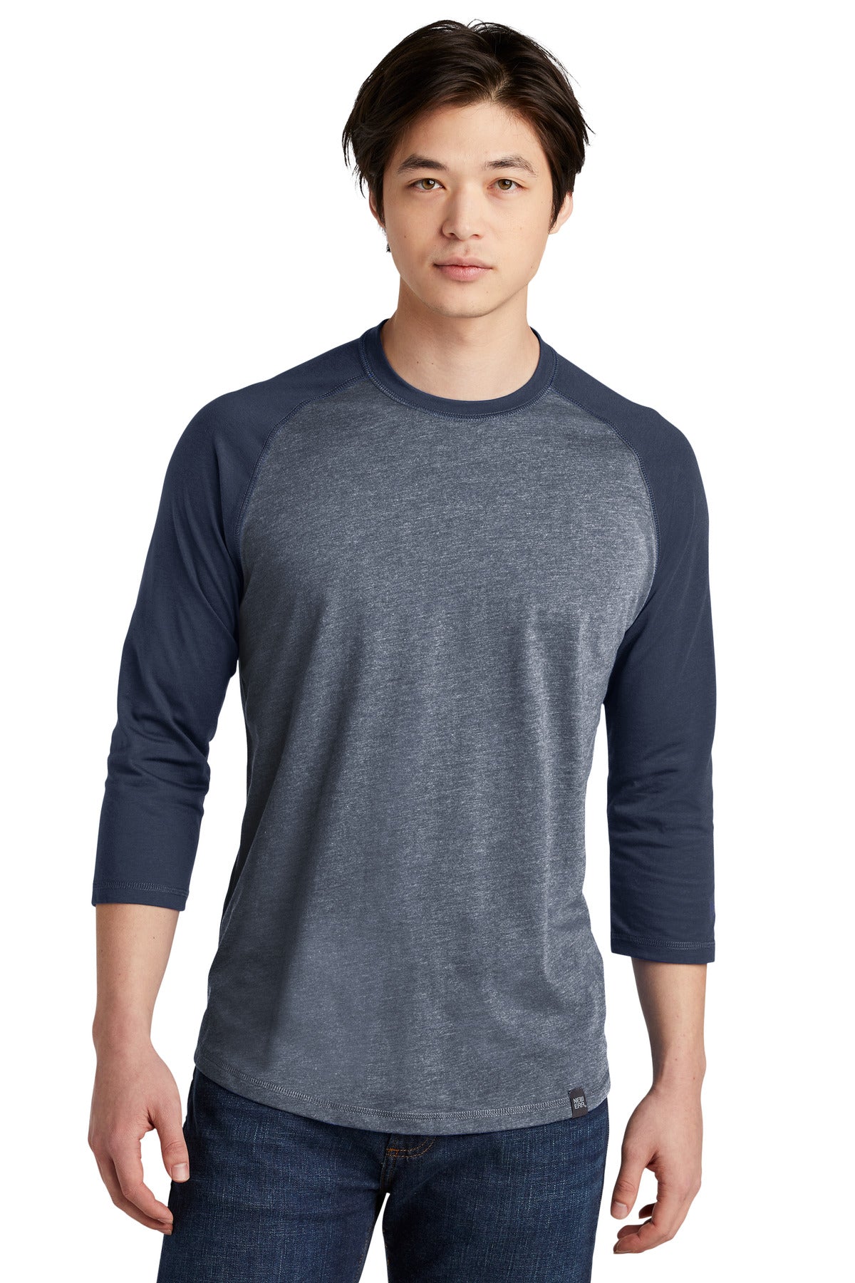 New Era    Heritage Blend 3/4-Sleeve Baseball Raglan Tee. NEA104