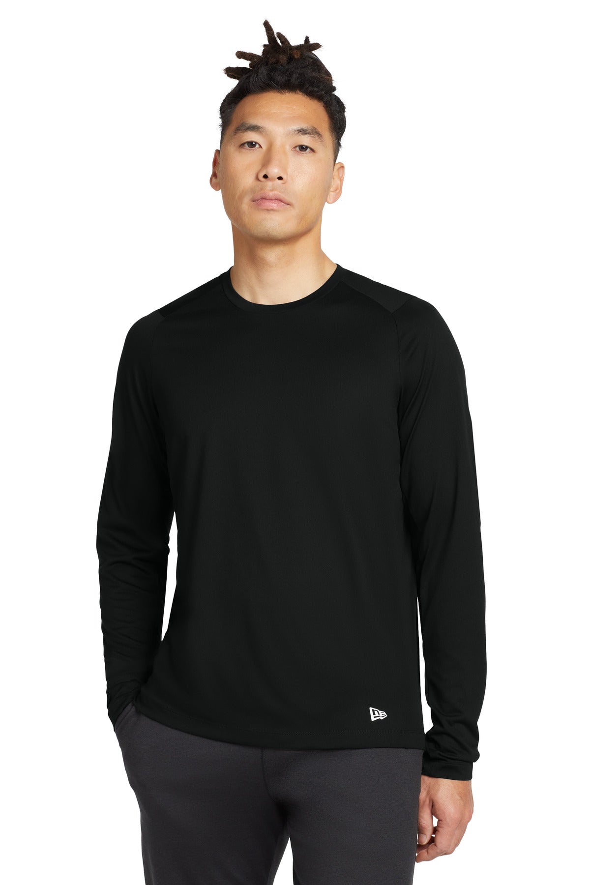 New Era  ®  Series Performance Long Sleeve Crew Tee. NEA201 | Add Your Logo