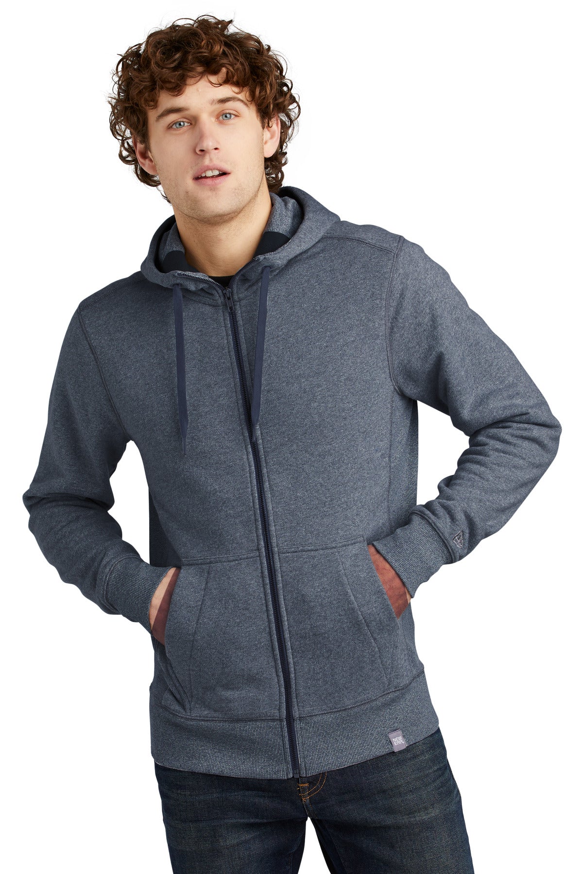New Era  ®  French Terry Full-Zip Hoodie. NEA502 | Add Your Logo