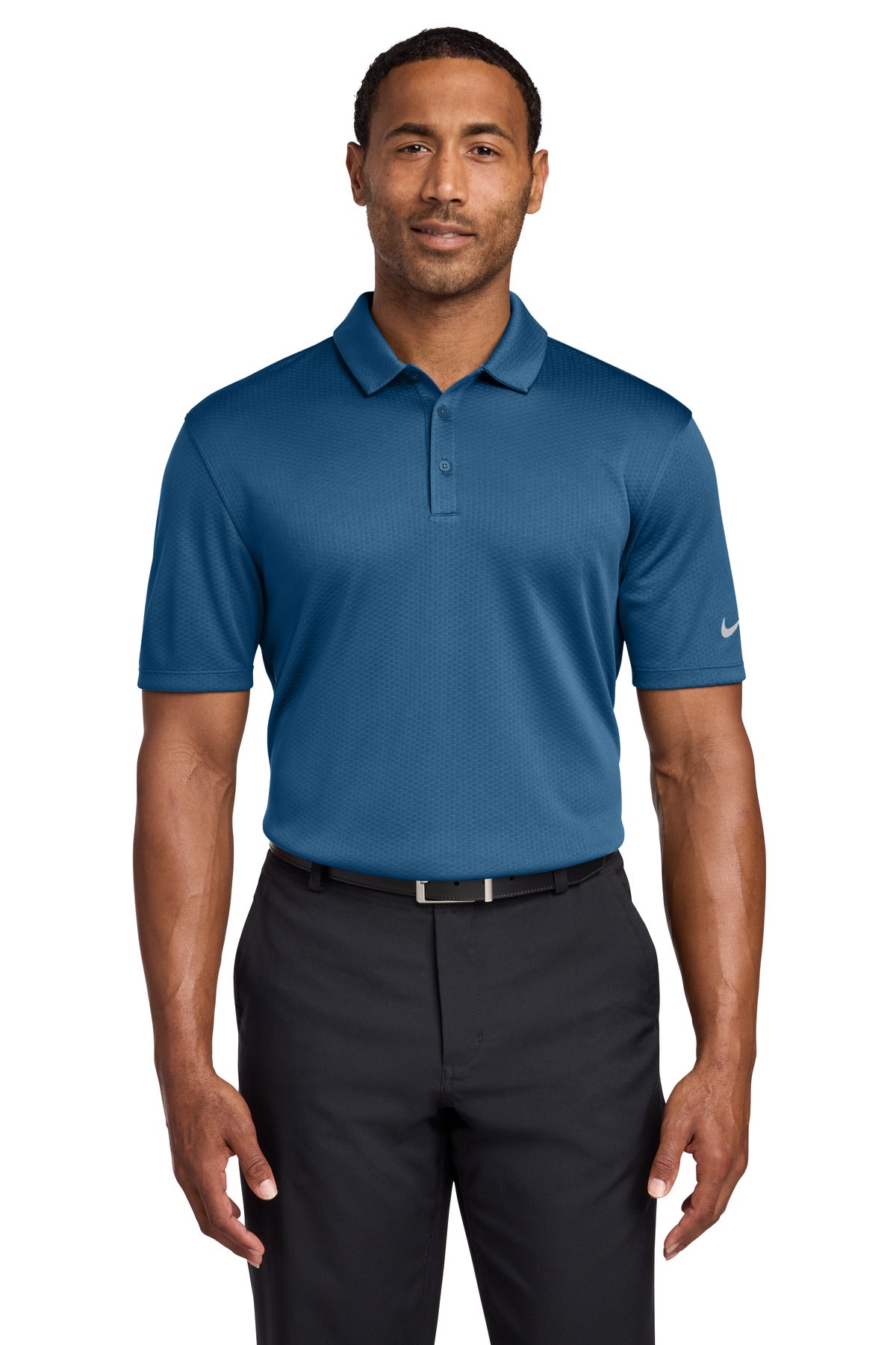Nike Dri-FIT Hex Textured Polo. NKAH6266 | Add Your Logo
