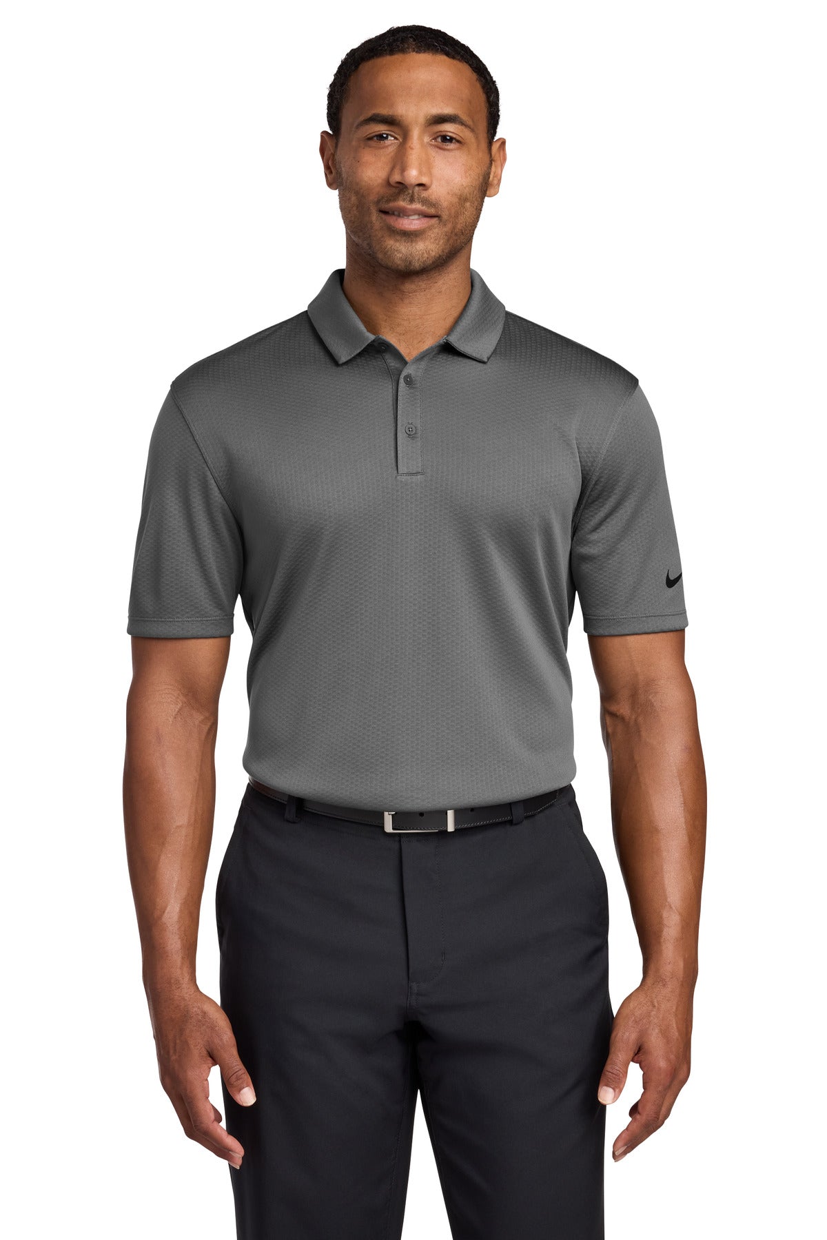 Nike Dri-FIT Hex Textured Polo. NKAH6266 | Add Your Logo