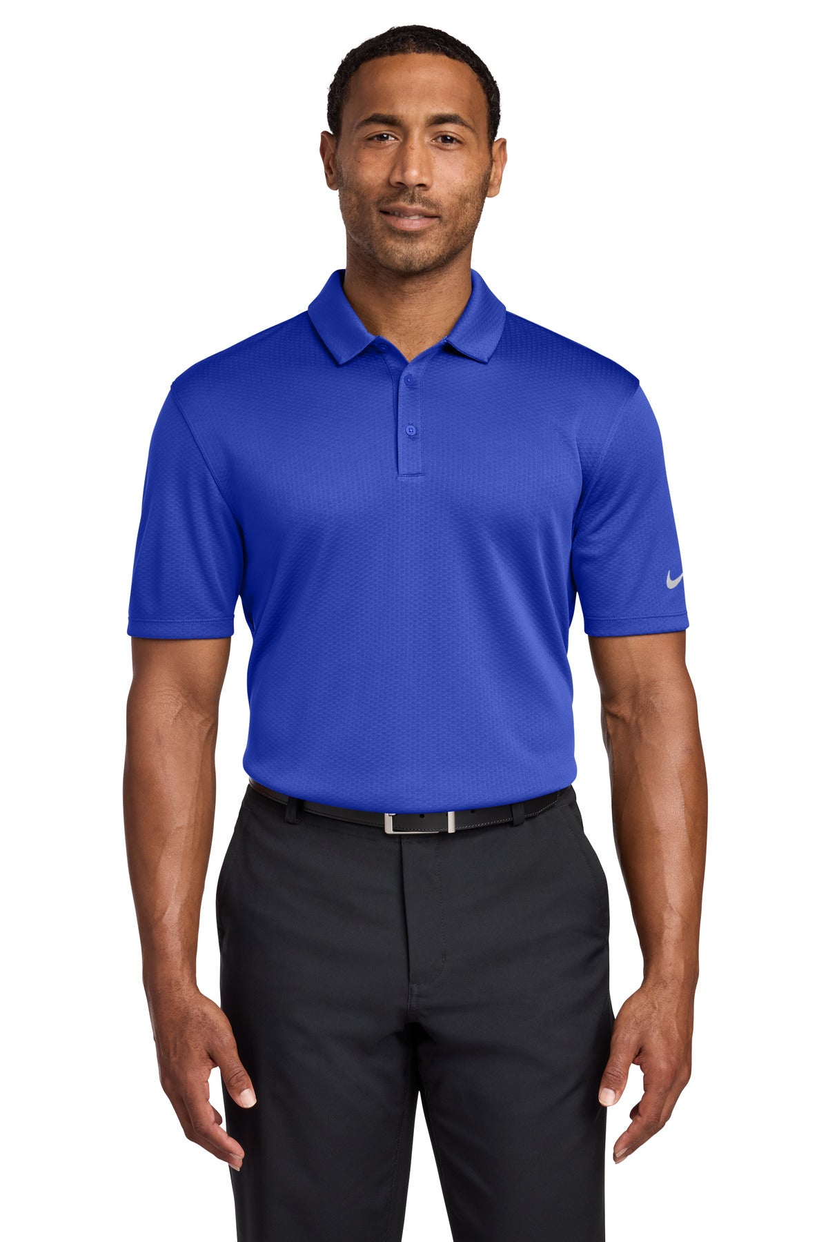Nike Dri-FIT Hex Textured Polo. NKAH6266 | Add Your Logo