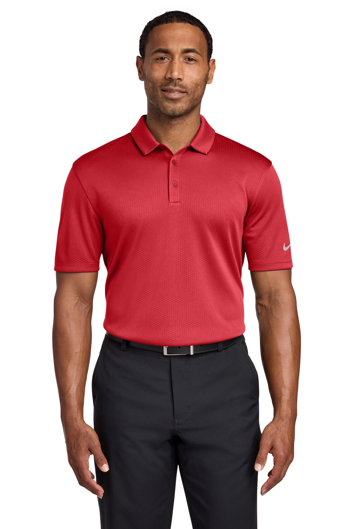 Nike Dri-FIT Hex Textured Polo. NKAH6266 | Add Your Logo