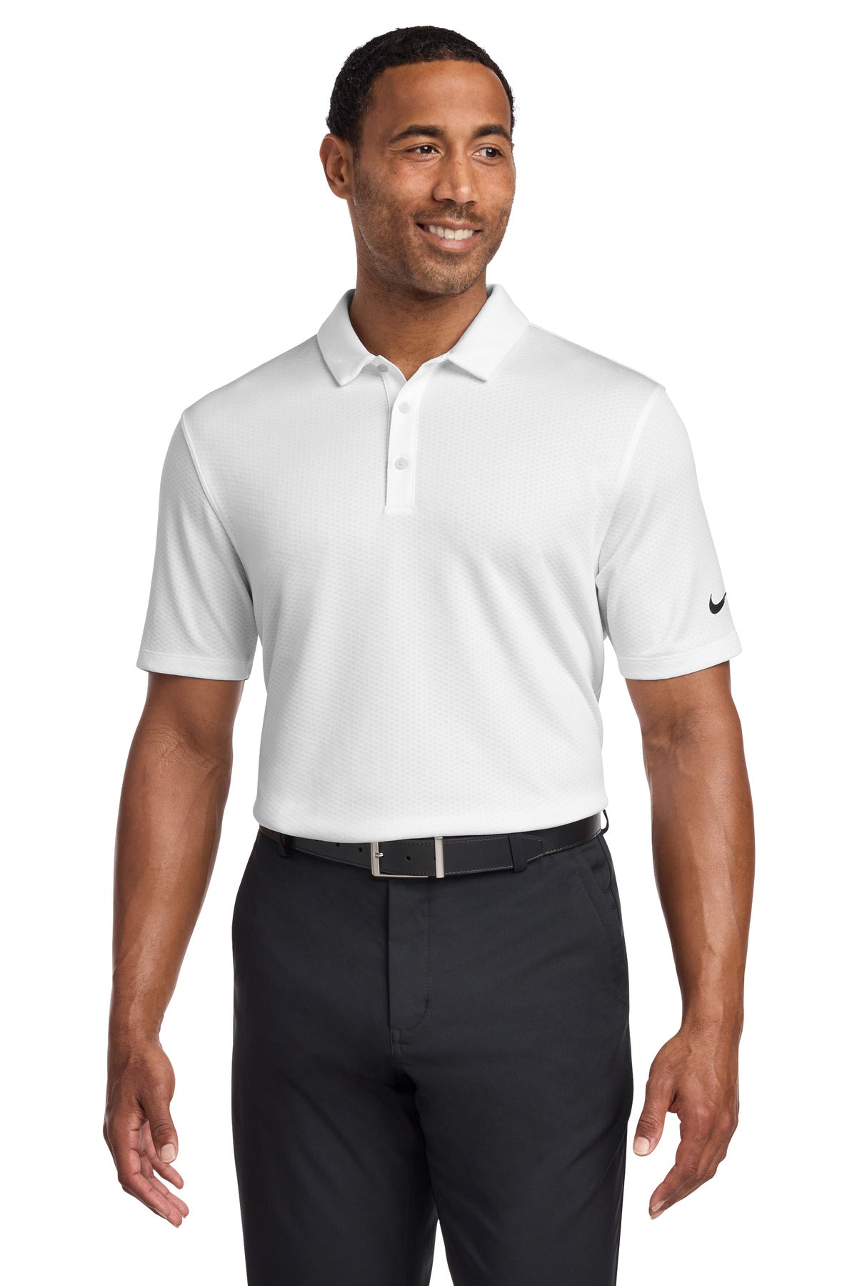 Nike Dri-FIT Hex Textured Polo. NKAH6266 | Add Your Logo